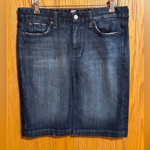 7 for all man kind Jean skirt pink‎ stitching sz 31